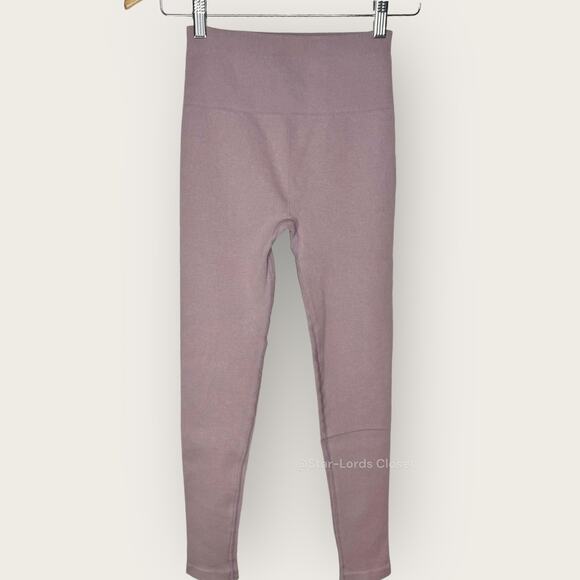 Everlane Seamless Legging Pants | Size XS/S | Dusty Lavender Ribbed Minimalist - Picture 1 of 8